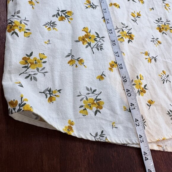 Old Navy Linen Blend Midi Dress‎ Size XXL Tall Floral Cottage Beachy Lagenlook - Picture 11 of 11